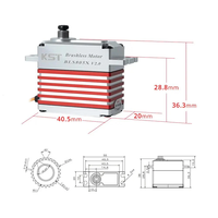Servomoteur de queue brushless KST BLS805X HV 7.5Kgf.cm 0.039sec pour hélicoptères 550-700R, pièces de bateaux RC et pièces d'avions métalliques