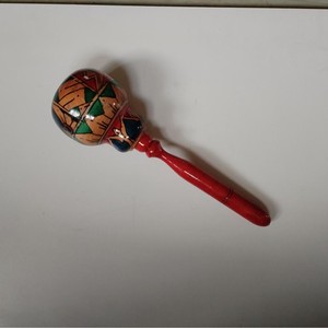 Wholesale Orff Maraca Wooden Coconut Tree Carved Painted Big Sand Ball Kids' <b>Music</b> <b>Instrument</b> Toy Sand Ball Percussion Tool - Product Image 4