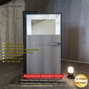 Puertas Interiores de Melamina de Diseño, Resistentes al Fuego, de Alta Gama, Hechas en China, para Hoteles Modernos, Puertas de Aluminio y Madera - Product Image 6