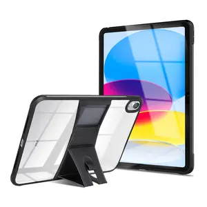 Factory wholesale Acrylic transparent Hard shell TPU Tablet case With bracket for 2022 ipad 10 gen case 10.9 inch With pen slot