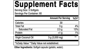 Cápsulas de Aceite de Coco Virgen, 180 Unidades, Prensado en Frío, Extra <span class=keywords><strong>VCO</strong></span> para la Salud de las Articulaciones, Certificado Orgánico, Suplemento para Adultos - Product Image 2