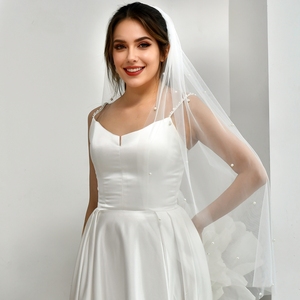 <span class=keywords><strong>Voile</strong></span> de mariée YouLaPan V270 de haute qualité, simple couche, en maille douce, accessoires de mariée flottants et charmants - Product Image 4