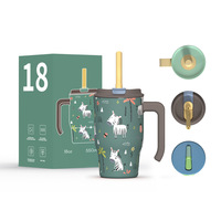 Gourde Isotherme Écologique en Acier Inoxydable 304 avec Paille, Design Sportif et Élégant, Idéale pour l'École et les Activités de Plein Air