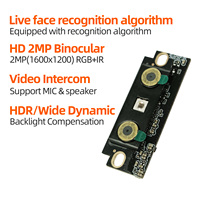 Kunci Pintu Interkom Video Kamera Ganda RGB+IR 2MP Dengan Modul Algoritma Pengenal Wajah Kamera Rentang Dinamis Lebar