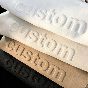 Camisetas Personalizadas OEM de Alta Calidad para Hombre, 100% Algodón, con Estampado 3D en Relieve, con Bordado Personalizado, Camisetas con Estampado 3D en Relieve con Espuma - Product Image 2