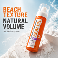 Spray au sel de mer à la kératine pour volume et texture, spray capillaire effet vague de plage pour cheveux fins, prêt à être expédié en stock