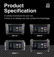 Radio de Coche 2DIN de 8 Pulgadas para Mercedes Benz Clase C W203 2000-2007, Android 15, Carplay, Estéreo, GPS, FM, WIFI, Reproductor Multimedia para Coche