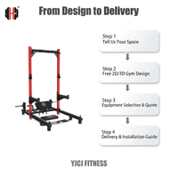 Rack de squat multifonctionnel en acier commercial pour exercices de fessiers et jambes, système de plateforme de support pour barre de musculation pour centre de fitness
