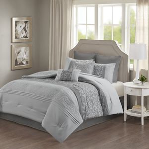 DB Woven 8-Piece <b>Comforter</b> <b>Set</b> Embroidery Plain Style for Home Wedding Hospital Hotel Use-Available King Queen Super King Sizes - Product Image 1
