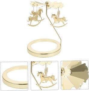 Offre Spéciale : Porte-bougie Rotatif Doré et Argenté pour Décoration d'Intérieur - Product Image 3