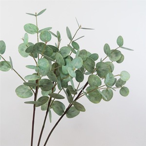 Feuilles d'eucalyptus artificielles 30cm-100cm vertes et violettes pour arrangements floraux, décorations de mariage et de bureau - Product Image 4