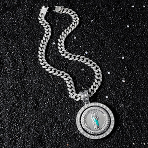 Nuevo Collar con Colgante de San Judas Estilo Hiphop, Giratorio, con Características Únicas, Joyería de Moda - Product Image 5