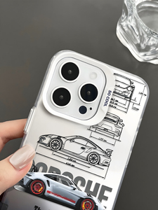Coque de téléphone en TPU avec design de voiture de course 911 GT3 RS, peinture UV, anti-empreintes digitales, antichoc pour 17/16/15/14/<span class=keywords><strong>13</strong></span> Pro Max - Product Image 5