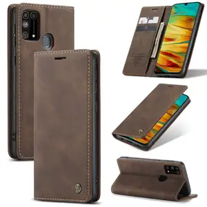 CaseMe for Samsung Galaxy S23 S22 S21 S20ケーススマートフォンカバーMitu-Samsung M51 M53M52レザーケース用カードホルダー電話