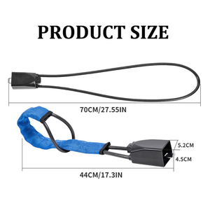 Xiangta Cable antirrobo asiento cinturón <span class=keywords><strong>de</strong></span> <span class=keywords><strong>seguridad</strong></span> volante bloqueo funcional aleación acero dirección bloqueo para coche camión SUV Van RV - Product Image 6