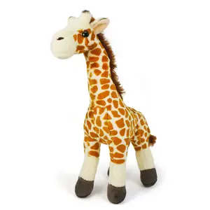 Unisex nuovo Design realistico giraffa in piedi peluche peluche animale di pezza con riempimento in cotone PP per età 0-24 e 8-13 anni