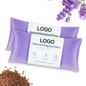 Masque oculaire lesté à la lavande avec housse lavable, compresses chaudes et froides micro-ondables pour le sommeil, le <span class=keywords><strong>yoga</strong></span>, la méditation, la relaxation, logo personnalisé - Product Image 1