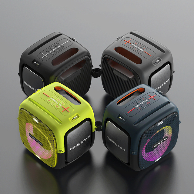 Hopestar PARTYONE for Speaker Mini Wireless RGB LED Waterproof Outdoor Waterproof Mounting Speaker Built-in 1000-2000mAh