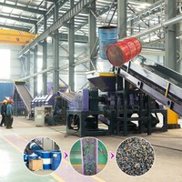Broyeur industriel de fûts métalliques, concasseur à marteaux, ligne de recyclage de déchets dangereux et de barils en fer