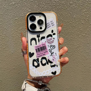 Étui graffiti transparent bicolore le plus vendu transfrontalier pour iphone15Manchon de protection - Product Image 2