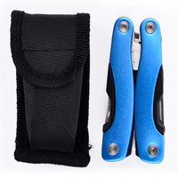 Pince multifonction pliable en acier inoxydable avec poignée en aluminium anodisé multicolore, outil de survie et de camping