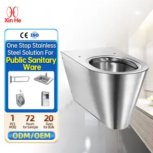 Fabriken Lieferant Komfortabel Komplette 2 in1 geruchs neutrale Kanalisation Edelstahl Toiletten möbel für Toilette
