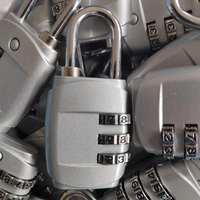 Cadenas à combinaison à 3 chiffres réinitialisable avec mot de passe de sécurité pour casier et bagages