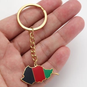 LLavero de mapa de Afganistán para mujeres y hombres, llavero de mapa de Bandera de País, joyería de acero inoxidable, bolso para llaves, regalos al por mayor - Product Image 3