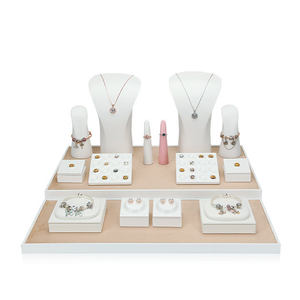 Bague en microfibre Bracelet boucle d'oreille collier bijoux présentoir kaki bijoux présentoir pour vitrine de magasin - Product Image 4