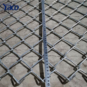 Valla de patio de recreo de 2m de altura 50X50mm Malla de alambre de diamante Valla de campo <span class=keywords><strong>verde</strong></span> Valla de enlace de cadena - Product Image 4