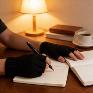 Guanti Mezze <span class=keywords><strong>Dita</strong></span> Invernali in Acrilico, Caldi ed Elastici, per Uomo e <span class=keywords><strong>Donna</strong></span>, Set <span class=keywords><strong>da</strong></span> 5 Paia - Product Image 6