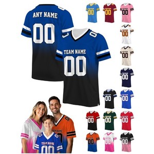 Tùy chỉnh bóng đá mỹ Jersey Top lưới khâu với in kỹ thuật số thăng hoa tùy chỉnh bóng đá mặc - Product Image 1