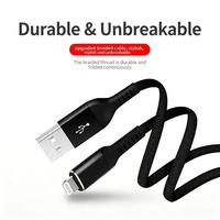 Câble de charge rapide en nylon tressé Dairle, câble de charge mobile haute vitesse, certifié MFi, USB A vers Lightning