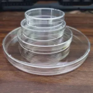 طبق بتري بلاستيكي شفاف معقم للاستعمال مرة واحدة بحجم مخصص