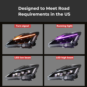 Đèn pha độ cho Lexus IS 300 các đời 2006-2012, đèn pha LED ô tô với hiệu ứng hoạt hình khi bật đèn chạy ban ngày (DRL) - Product Image 2