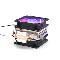 Nouveau style de ventilateur de refroidissement pour processeur d'ordinateur 3 broches, dissipateur thermique RGB coloré personnalisable, ventilateur de refroidissement par air pour PC de jeu, ventilateur de boîtier d'ordinateur