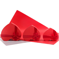 Emballage de fleurs pour la Saint-Valentin en forme de coeur rouge boîtes-cadeaux florales en carton pour demoiselle d'honneur faveur de fête de mariage