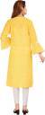 ชุดเคอร์ตาเรยอนทำมือสำหรับผู้หญิงพิมพ์ลายสีเหลืองเส้นใยวิสคอสตรงผ้าอินเดียและปากีสถาน - Product Image 5