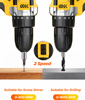Perceuse sans fil 21V OEM avec coffret de transport - Perceuse compacte et légère à batterie lithium, 2 vitesses, outils à main, tournevis inclus