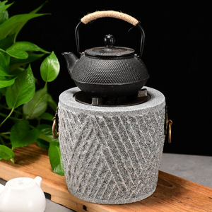 Stone Tea <b>Stove</b> Cast Iron Freestanding Outdoor Firewood Heating Asian Design Durable Tea Pot Warmer - Product Image 4