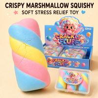 Jouet Squishy en forme de bonbon spirale torsadé, texture guimauve croustillante et éclatante, jouets anti-stress à presser, coffret cadeau