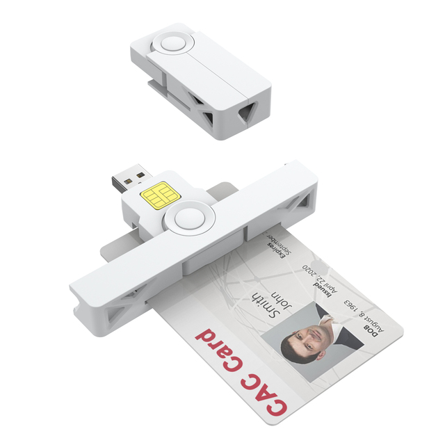 Foldable Mini Smart Card Reader DOD USB 2.0 Access for EMV External Accessing ID Debit Credit Smart Cards ATM Computer
