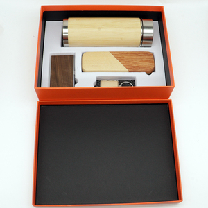 Gift Set Keychain Set Business Bamboo Wood Gift Items Notebook Pen Sets Personalized Custom Logo Corporate Pen Water Cup