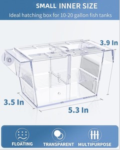 Acryl Broedtank Aquarium Kweekbak Isolatiebox Babyvissen Garnalen <span class=keywords><strong>Betta</strong></span> Met Zuignappen Plastic - Product Image 2