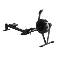 Máquina de Remo Plegable de Madera de Alta Resistencia Comercial con Resistencia al Aire para Ejercicios Abdominales, Capacidad de 150 kg
