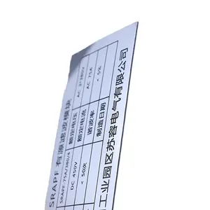 Etichetta con codice a barre in metallo di qualità stabile etichetta in alluminio con numero di serie etichetta con codice a barre in metallo etichetta in alluminio