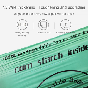 2025 grosir tas kotoran anjing beraroma kustom dengan pegangan-tas limbah hewan peliharaan mudah terurai pasokan jumlah besar, 20 mikron tebal tahan bocor - Product Image 3