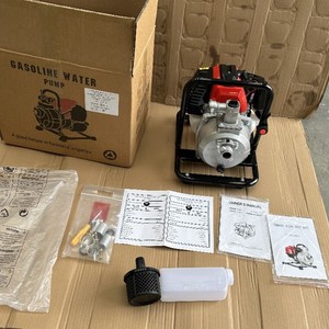 Bomba de agua a gasolina Sh de 1 HP, 2 tiempos, con tanque de combustible de 1.2L para riego y drenaje agrícola - Product Image 2