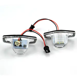 Lámpara LED para matrícula de coche, accesorios para Honda CRV Odyssay JAZZ FR-V Stream Insight, 12V, 18 LED, 2 uds.