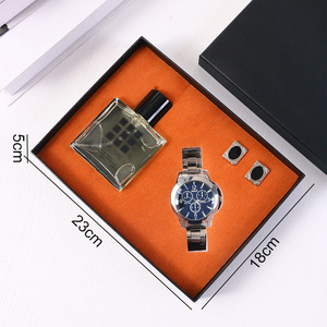Men's Fragrance Gift Set 50ml Eau De Toilette With Watch And Cufflinks Business Gift For Valentine's Day And Father's Day - Product Image 2